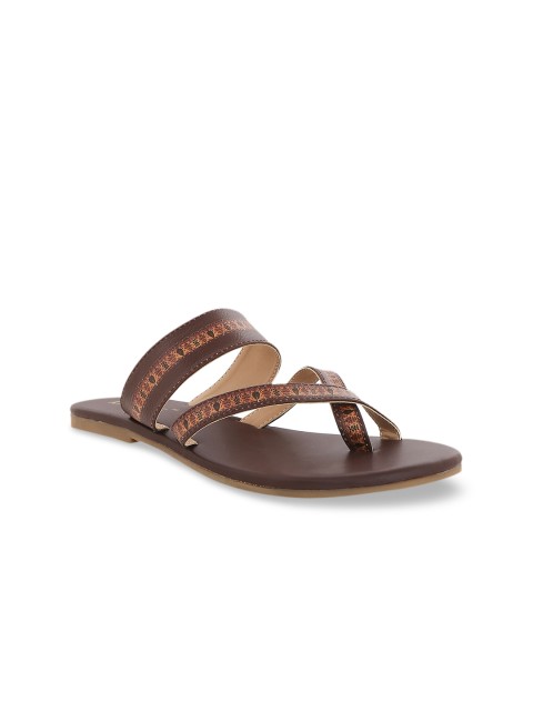 

Kanvas Women Brown Solid Open Toe Flats