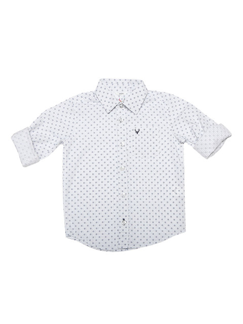 

Allen Solly Junior Boys Blue & Off-White Regular Fit Printed Casual Shirt