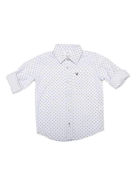 

Allen Solly Junior Boys Blue & Off-White Regular Fit Printed Casual Shirt