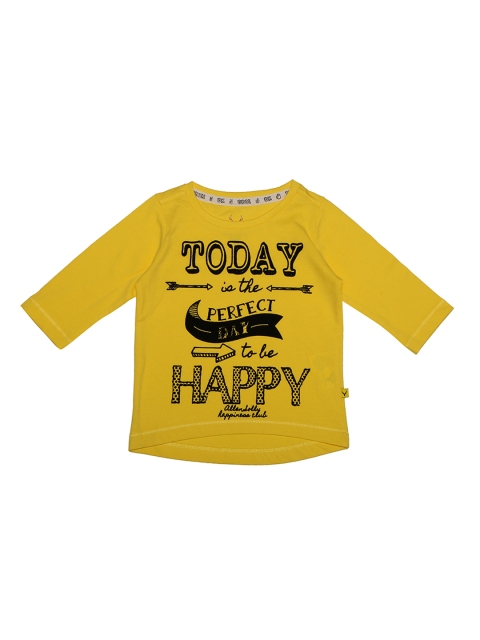 

Allen Solly Junior Girls Yellow Printed Round Neck T-shirt