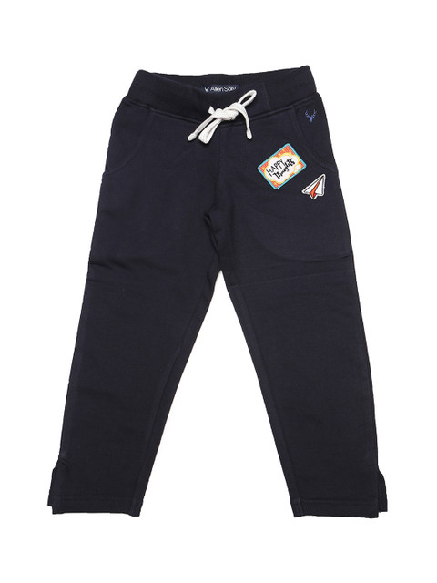 

Allen Solly Junior Girls Navy Blue Solid Straight-Fit Trackpant