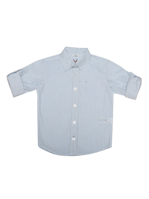 

Allen Solly Junior Boys Blue Regular Fit Printed Casual Shirt