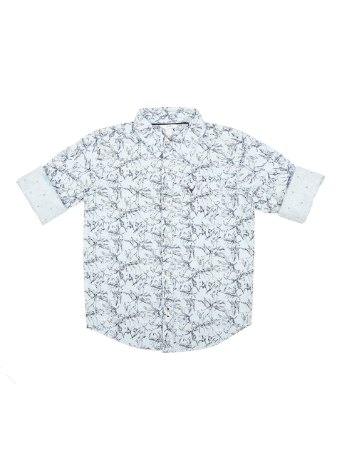 

Allen Solly Junior Boys Blue Regular Fit Printed Casual Shirt