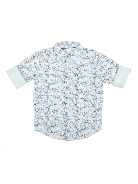 

Allen Solly Junior Boys Blue Regular Fit Printed Casual Shirt