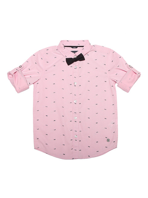 

Allen Solly Junior Boys Pink Regular Fit Printed Casual Shirt