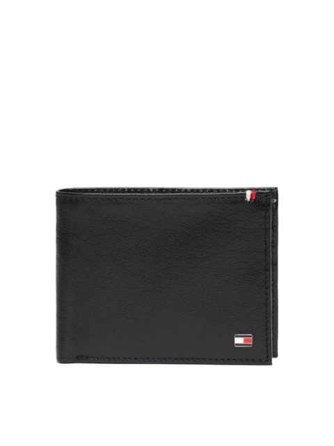 

Tommy Hilfiger Men Black Solid Two Fold Leather Wallet