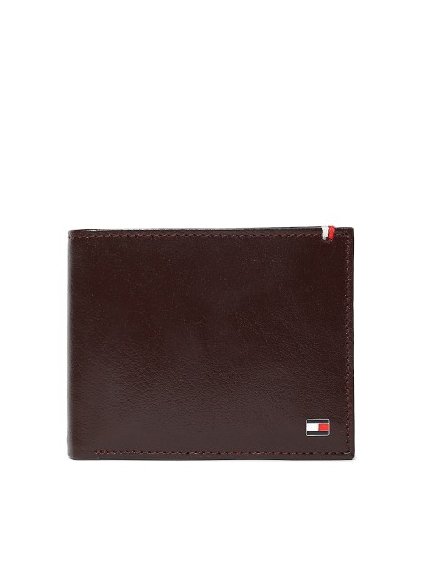 

Tommy Hilfiger Men Brown Leather Solid Two Fold Wallet