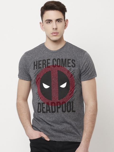 

Free Authority Men Black DEADPOOL Printed T-shirt