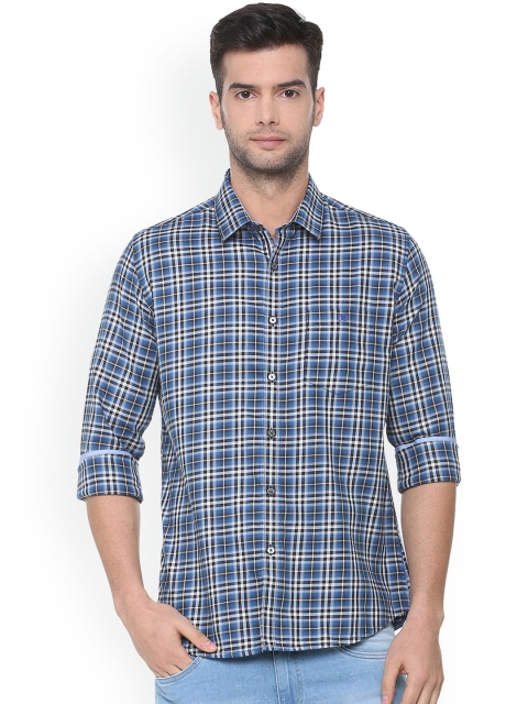 

Van Heusen Sport Men Blue & White Slim Fit Checked Casual Shirt