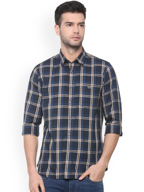

Van Heusen Sport Men Blue Slim Fit Checked Casual Shirt