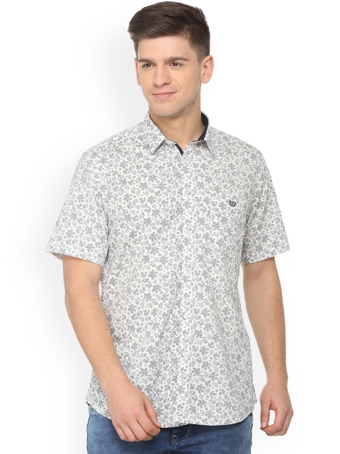 

Van Heusen Sport Men White Slim Fit Printed Casual Shirt