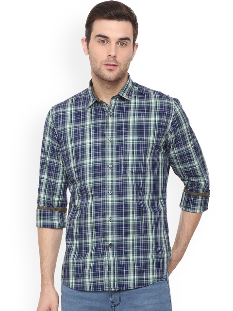 

Van Heusen Sport Men Blue Slim Fit Checked Casual Shirt