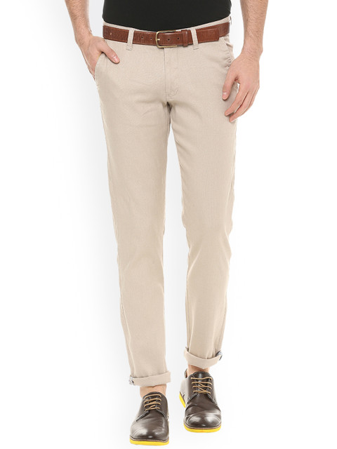 

Van Heusen Sport Men Beige Slim Fit Solid Chinos