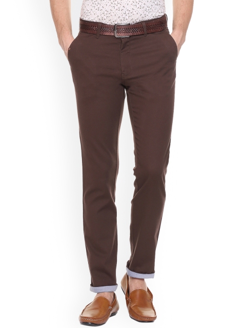 

Van Heusen Sport Men Brown Slim Fit Self Design Chinos