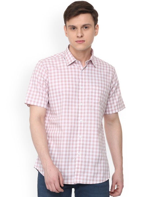 

Van Heusen Sport Men Pink Slim Fit Checked Casual Shirt