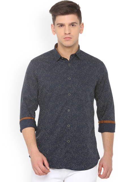 

Van Heusen Sport Men Blue Slim Fit Printed Casual Shirt, Navy blue