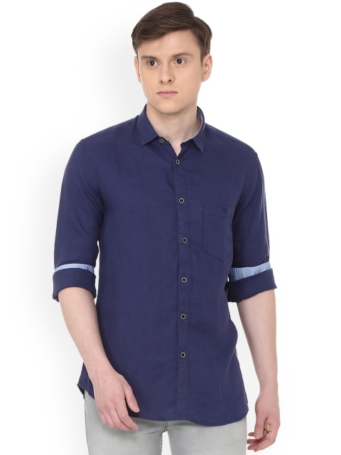 

Van Heusen Sport Men Blue Slim Fit Solid Casual Shirt