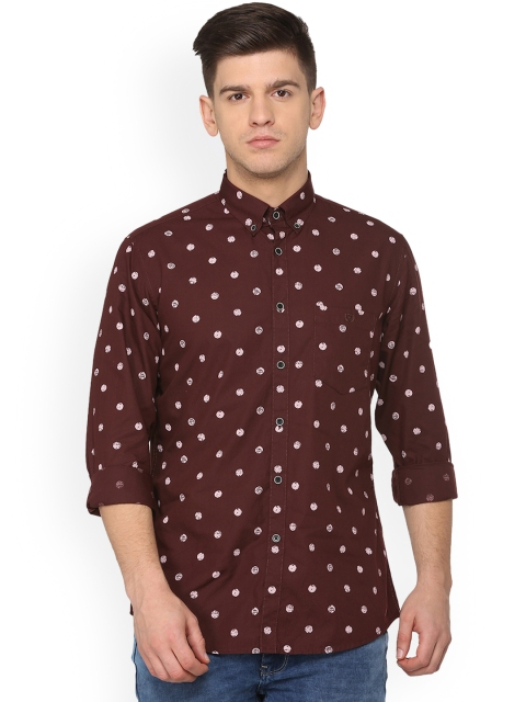 

Van Heusen Sport Men Maroon Slim Fit Printed Casual Shirt