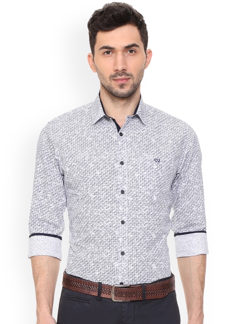 

Van Heusen Sport Men Blue Slim Fit Printed Casual Shirt, Off white