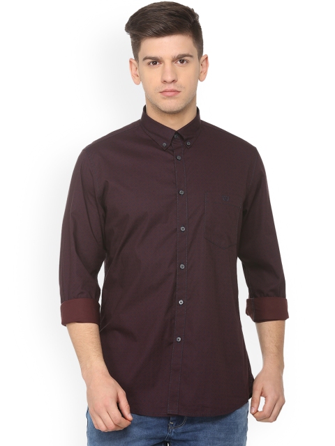 

Van Heusen Sport Men Brown Slim Fit Solid Casual Shirt