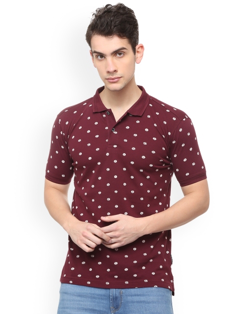 

Van Heusen Sport Men Maroon Printed Polo Collar T-shirt
