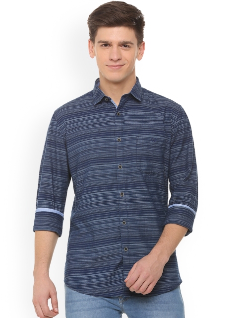 

Van Heusen Sport Men Blue Slim Fit Striped Casual Shirt