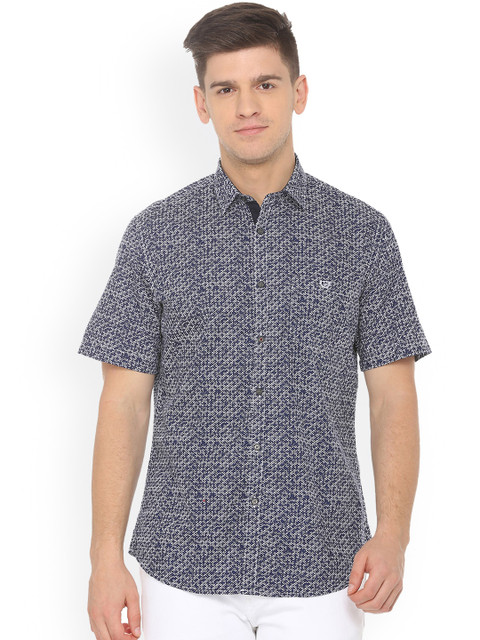 

Van Heusen Sport Men Blue Slim Fit Printed Casual Shirt