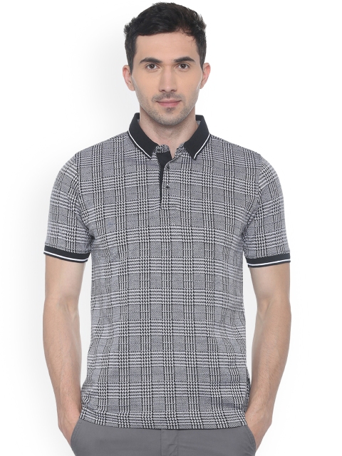 

Van Heusen Sport Men Grey Checked Polo Collar T-shirt