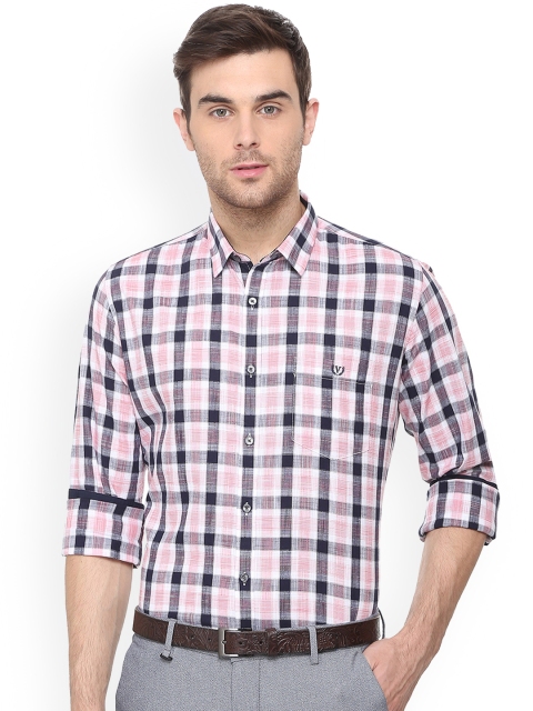 

Van Heusen Sport Men Pink Slim Fit Checked Casual Shirt