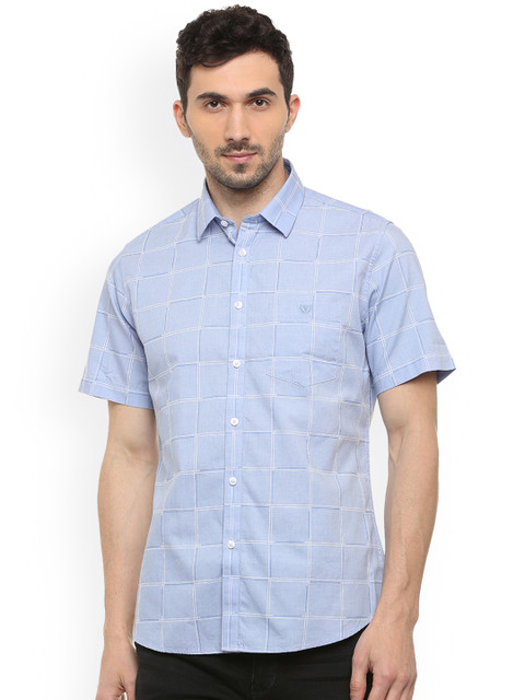 

Van Heusen Sport Men Blue Slim Fit Checked Casual Shirt