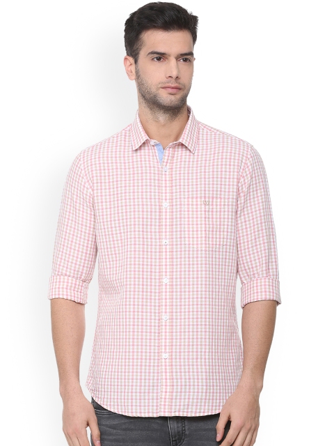 

Van Heusen Sport Men Pink Slim Fit Checked Casual Shirt