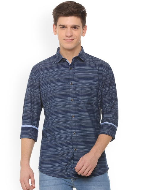 

Van Heusen Sport Men Blue Slim Fit Striped Casual Shirt