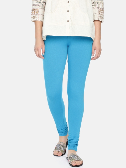 

Alena Women Blue Solid Churidar-Length Leggings