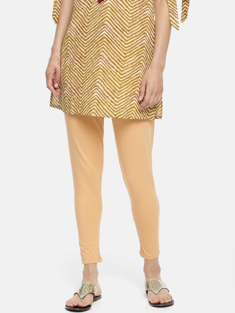 

Alena Women Beige Solid Ankle-Length Leggings