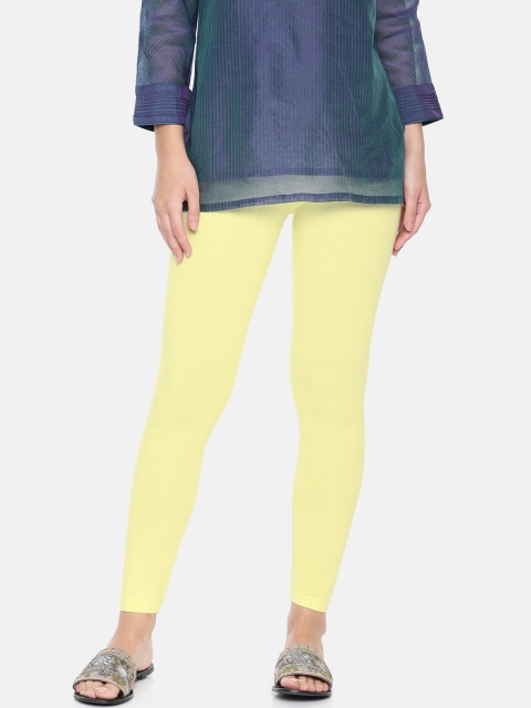 

Alena Women Yellow Solid Ankle-Length Leggings