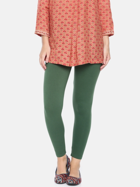 

Alena Women Green Solid Ankle Length Leggings