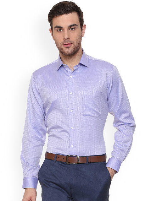 

Van Heusen Men Blue Regular Fit Self Design Casual Shirt
