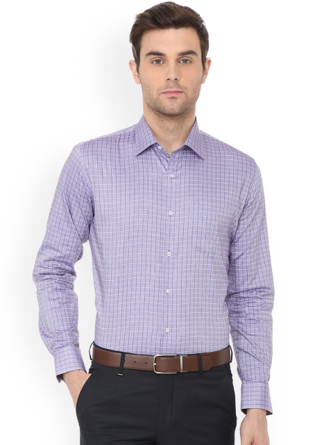 

Van Heusen Men Lavender Slim Fit Checked Formal Shirt