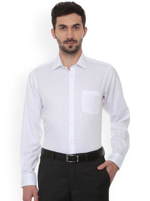 

Van Heusen Men White Regular Fit Self Design Formal Shirt