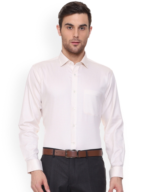 

Van Heusen Men Pink Regular Fit Self Design Formal Shirt