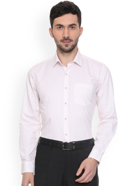 

Van Heusen Men White Slim Fit Striped Formal Shirt