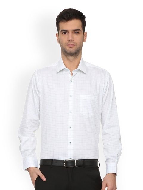 

Van Heusen Men White Regular Fit Checked Formal Shirt