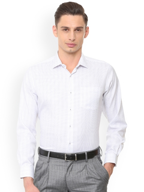 

Van Heusen Men White Regular Fit Checked Formal Shirt