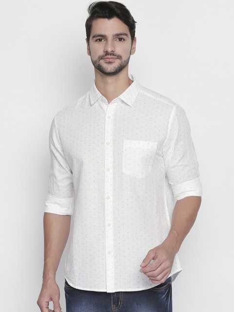 

BYFORD by Pantaloons Men Blue Regular Fit Printed Casual Shirt