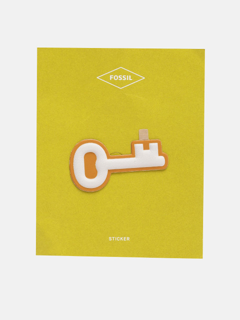 

Fossil Women Orange & White Key Shaped Sticker