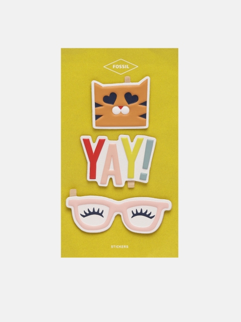

Fossil Women Set of 3 Multicoloured Social Stickers, Multi