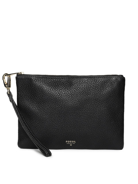 

Fossil Black Leather Solid Purse
