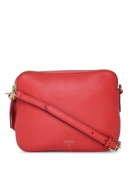 

Fossil Red Solid Sling Bag