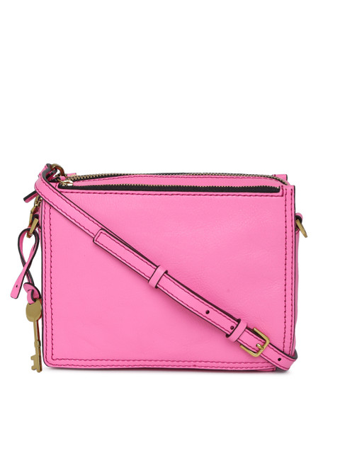

Fossil Pink Solid Sling Bag