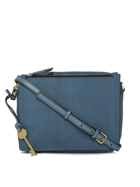 

Fossil Teal Solid Sling Bag